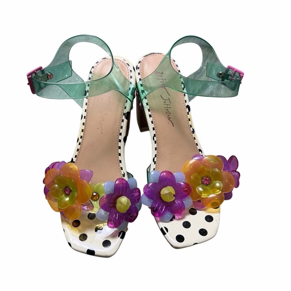 Betsey Johnson Floryn Flower-Embellished Platform Heeled Sandal - Picture 3 of 12